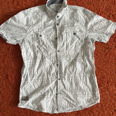 Tom Tailor short-sleeve shirt grey check M