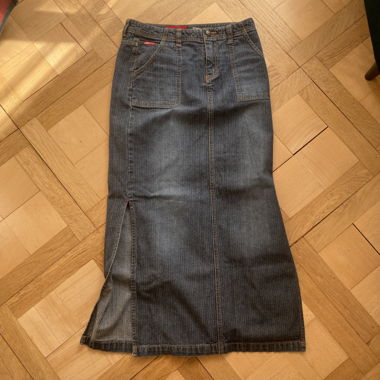 midi maxi denim skirt y2k unionbay