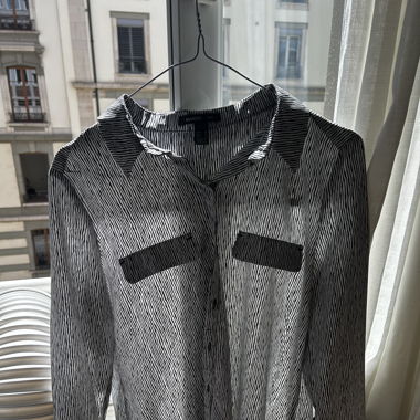 Women's Striped Shirt White and Black