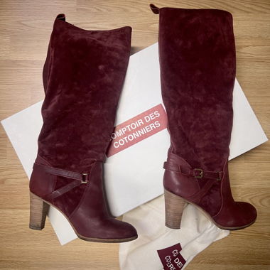 Comptoir des Cotonniers slouchy Boots Wildleder