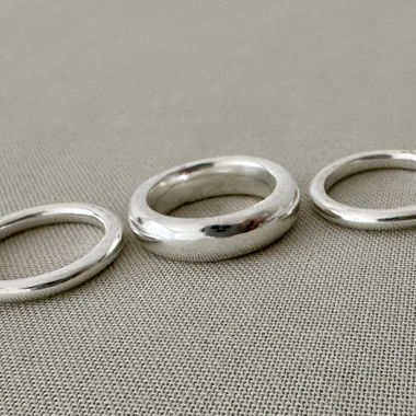 Trio anneaux argent 925 taille 1,6 cm