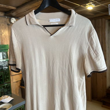 Beiges Polo-Shirt aus Italien