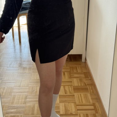 Black mini skirt