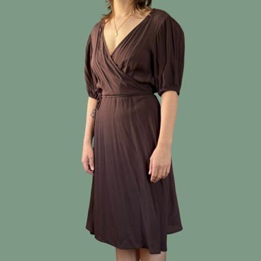 VERO MODA Wickelkleid braun Grösse M
