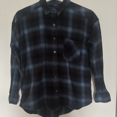 Camicia a quadri nero-blu
