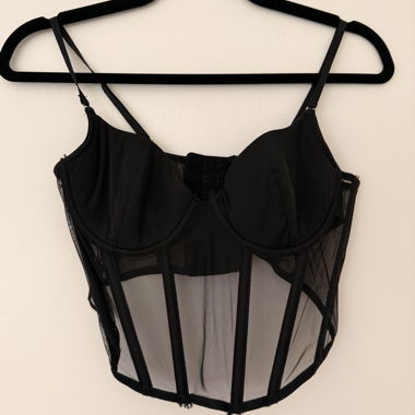 Corset bustier nero H&M