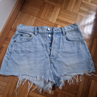 Reformation Jeans-Shorts hellblau Grösse 25