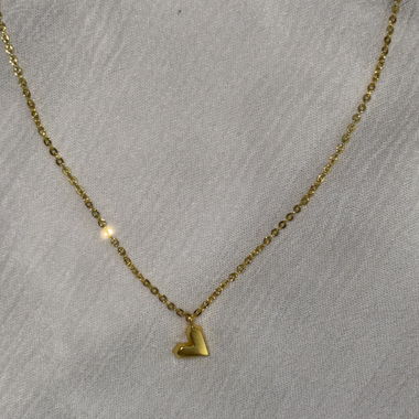 Heart Necklace 925 Silver Gold-Plated
