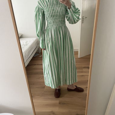 Ganni, Green striped dress
