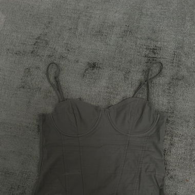 Green corset-like top