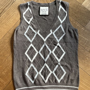 Esprit Strick-Westenpulli mit Argyle-Muster