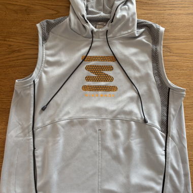 Gilet con cappuccio NikeShox senza maniche grigio M