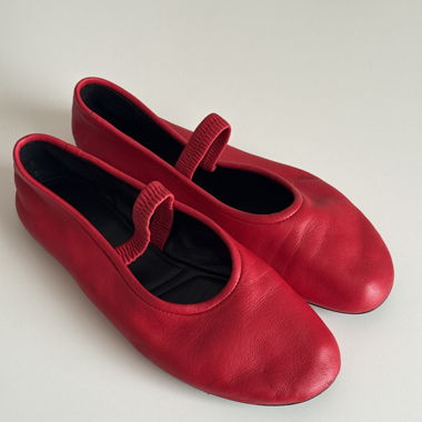 Ballerine in pelle rosse