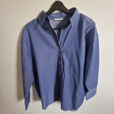 Zara-Hemd blau-weiss, gestreift