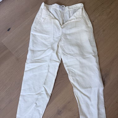 MaxMara weisse Leinenhose