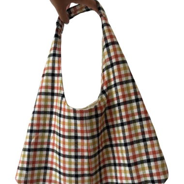 Handmade Gingham Triangle Bag