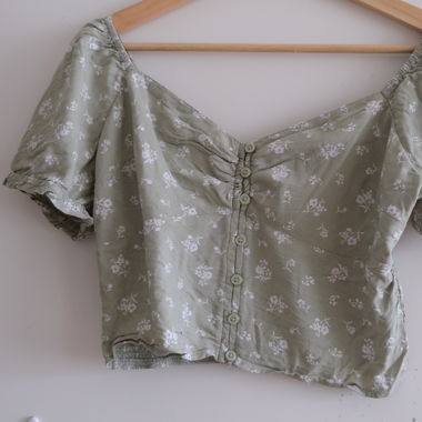 Bluse-Shirt, cropped
