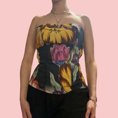 Vintage Colcci tulip tube top🌷size s-m