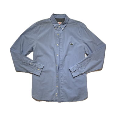 Camicia Lacoste azzurro chiaro a maniche lunghe