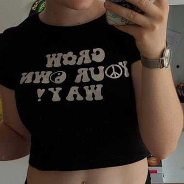 Schwarzes Baby Tee