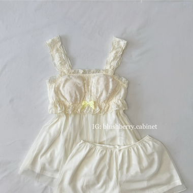 Coquette Yellow Mesh Set (Size S/M)