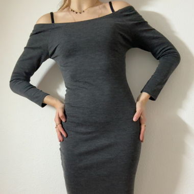 Slim grey dress