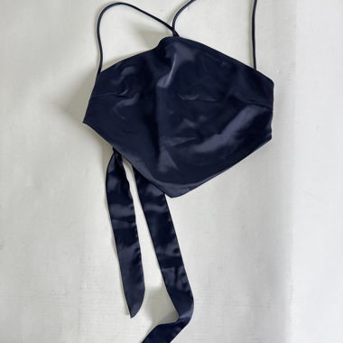 Top corto Nasty Gal blu navy