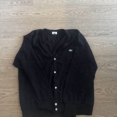 Cardigan noir IZOD Lacoste vintage XL