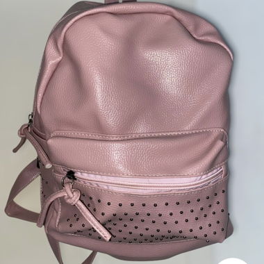 Sac à dos rose avec clous