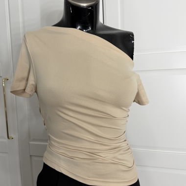 Top beige monospalla S