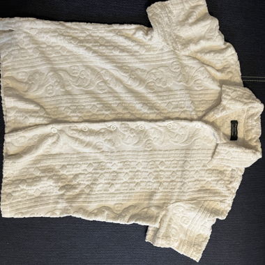 Primark Struktur-Hemd in Creme, Gr. S