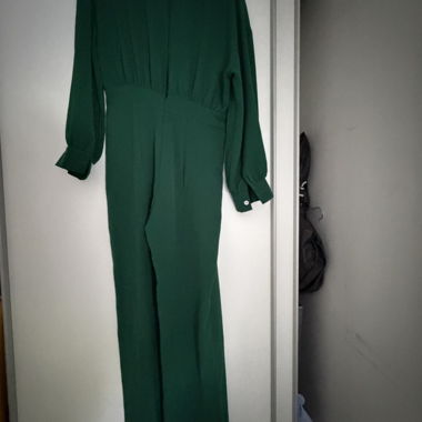 Tuta lunga verde a maniche lunghe
