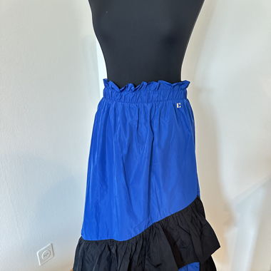 Coconuda Blue & Black Ruffle Skirt - One Size 