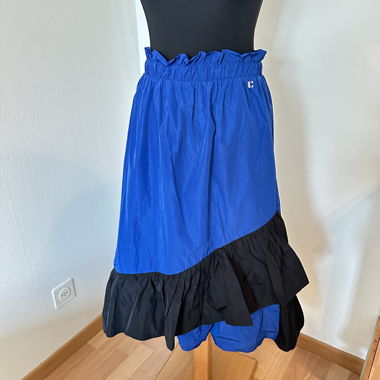 Coconuda Blue & Black Ruffle Skirt - One Size 