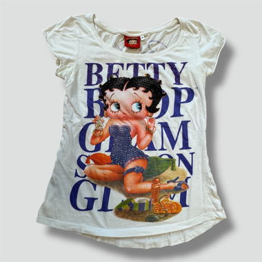 Betty Boop graphic rhinestones Y2K shirt