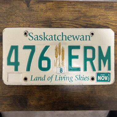 Autoschild, Saskatchewan 476 ERM - Kanada