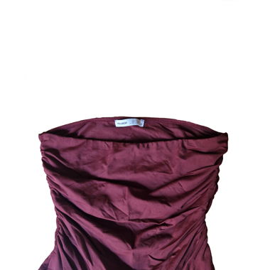 Burgundy Strapless Top