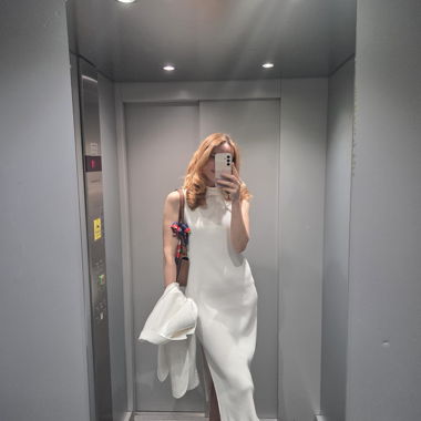 Weisses Midi-Kleid &other stories