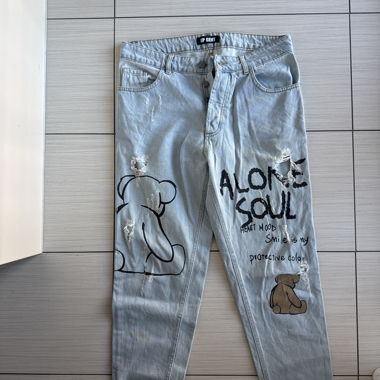 Jeans con stampa