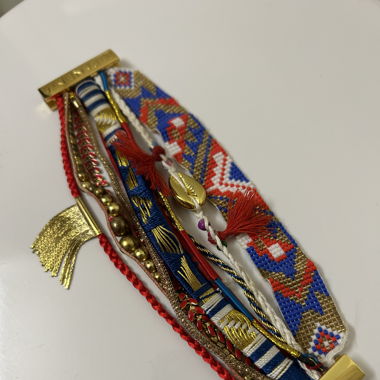 Bracelet Hipanema bleu/rouge