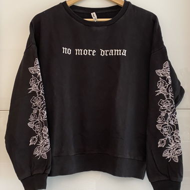 Felpa nera "no more drama"