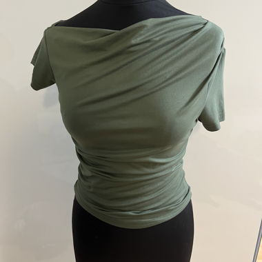 Olivgrueses Damen-Shirt