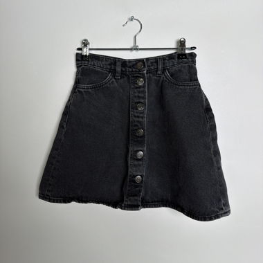 Mini gonna in denim nero