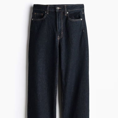 Wide high cropped jeans