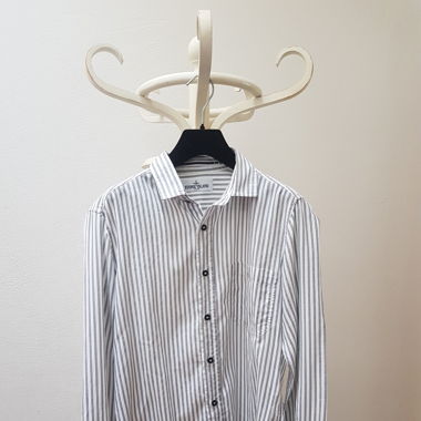 STONE ISLAND striped cotton dress shirt
