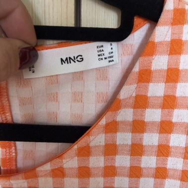 Robe MNG orange/blanc