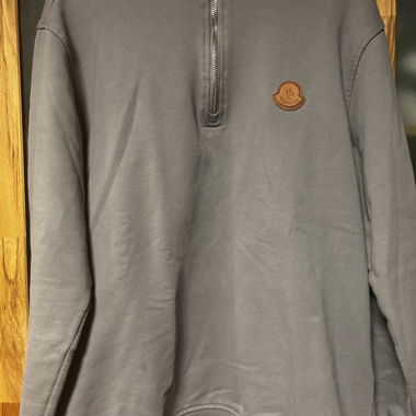 Grey zip-up sweatshirt
