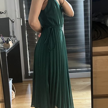 Green Pleated Dress