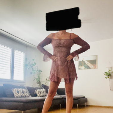 Herbstliches Y2k Mesh-Minidress 