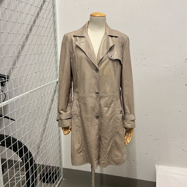 Trench in pelle beige MANEBO